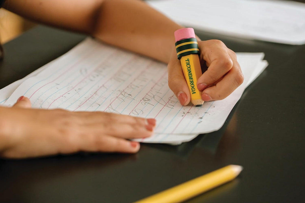 Ticonderoga Pencil Shaped Erasers – Cute Back-to-School Gift Pack for Students and Teachers