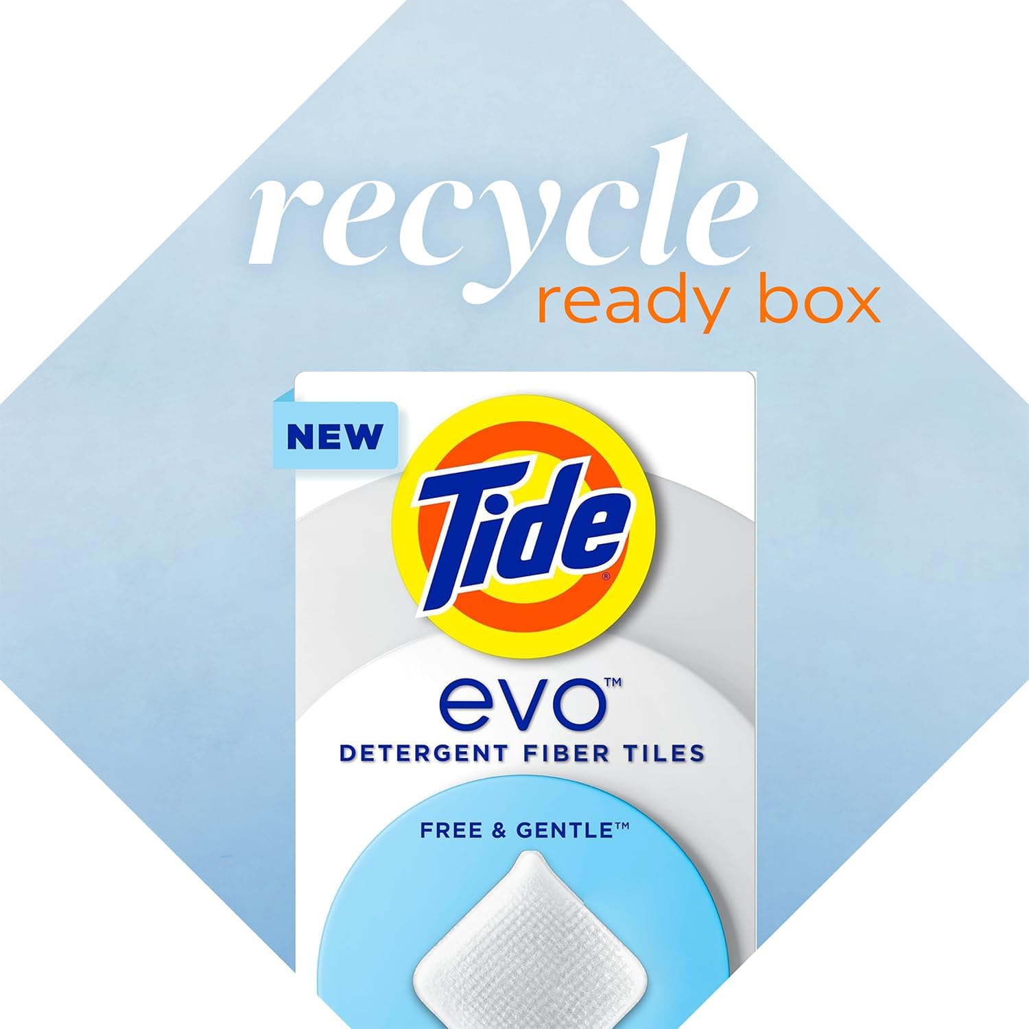 Tide evo Free & Gentle Tiles – Quick-Dissolve Laundry Tiles for Efficient Home Office Laundry Routines, 40 Count