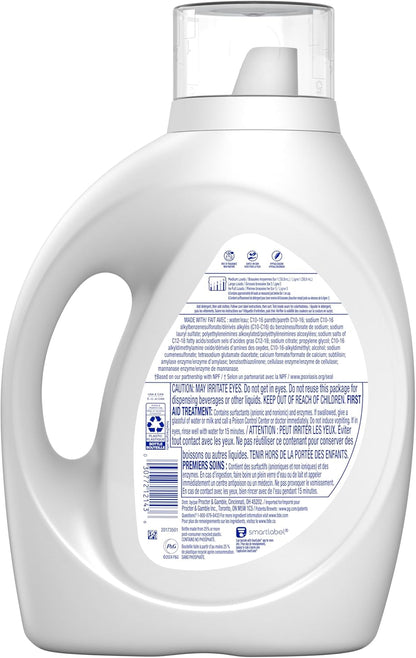 Tide Free & Gentle Laundry Detergent for Allergy-Safe Homes, Certified Fragrance-Free Wash for Sensitive Families