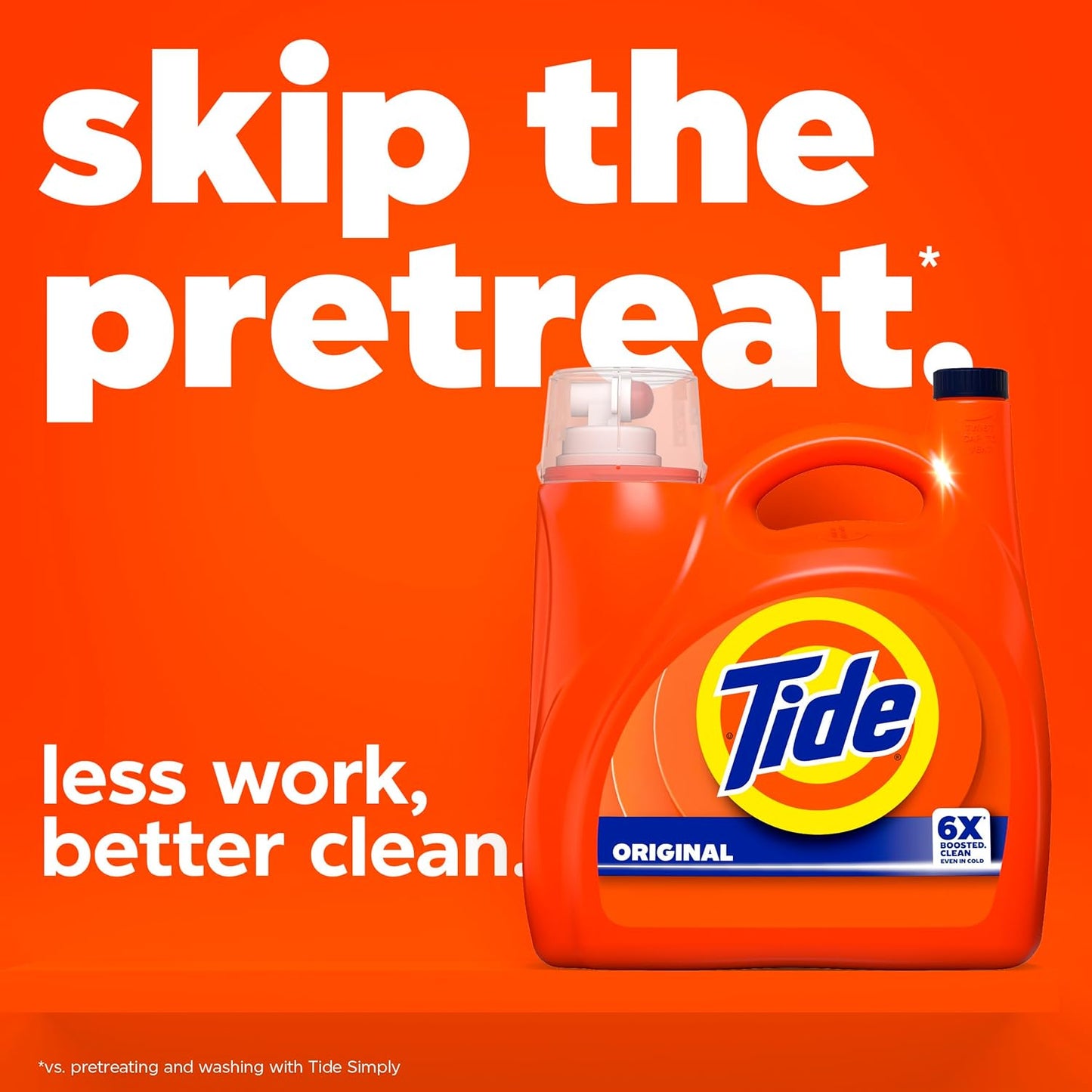 Tide Liquid Laundry Detergent Original Scent 126 Loads – Concentrated Cold-Water Laundry Soap for Energy-Efficient Households, 158 fl oz