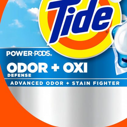 Tide Odor Defense + Oxi Laundry Detergent Pacs for Uncluttered Laundry Spaces, One Pac Replaces Two Pods