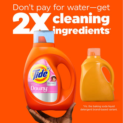Tide Plus Downy April Fresh Liquid Detergent – April Fresh Scented 105-Load Wash for Bedtime and Bath Towel Refresh