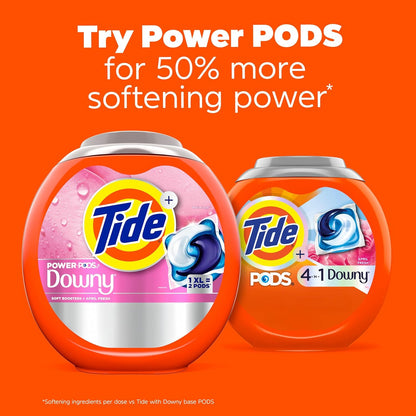 Tide PODS Downy 4-in-1 Laundry Detergent Pods for Fresh-Smelling Bedroom Linen Closets, 57 Count