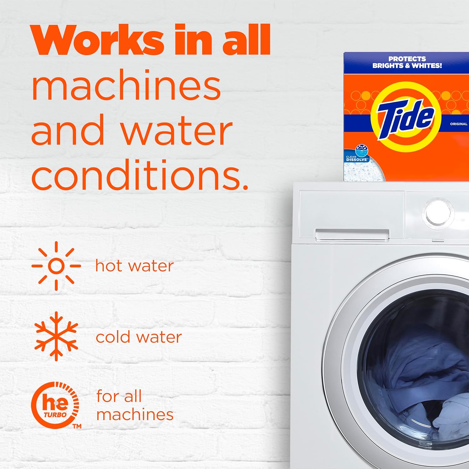 Tide Powder Laundry Detergent, Original Scent – Tough Stain Remover for Nursery Laundry and School Uniforms, 85 oz