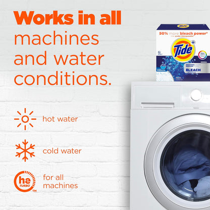 Tide Powder Laundry Detergent with Bleach, Original Scent, 89 Loads - High-Value Bulk Laundry for Busy Households