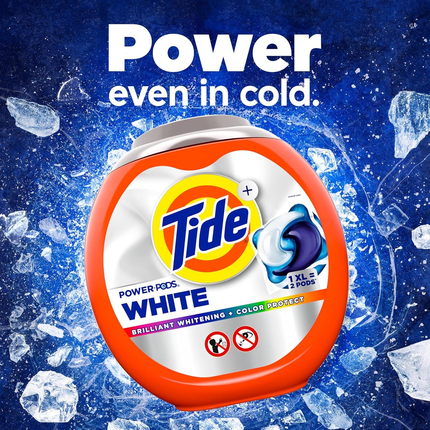 Tide Power PODS White Laundry Detergent – Streamlined Apartment Closet Upgrade, No-Mess Whitening