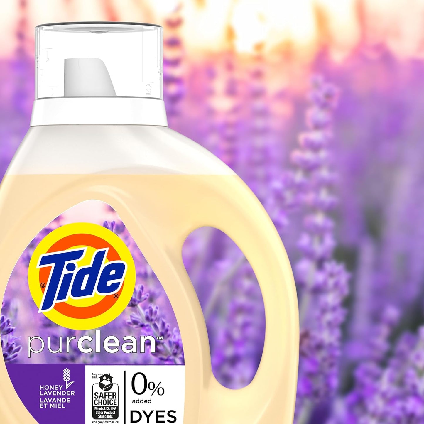 Tide Purclean Liquid Laundry Detergent – Self-Care Laundry Refresh for Bedrooms and Linens, Dye-Free, 63 fl oz