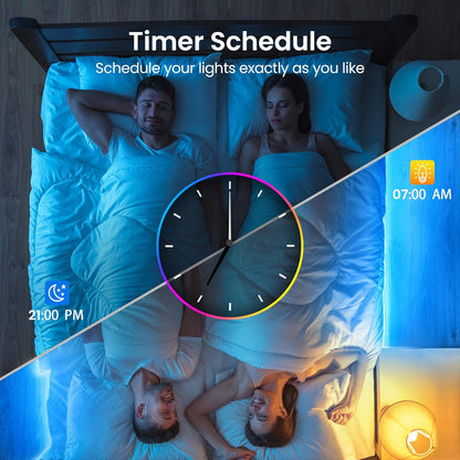 timer and on/off scheduling through the smartphone app