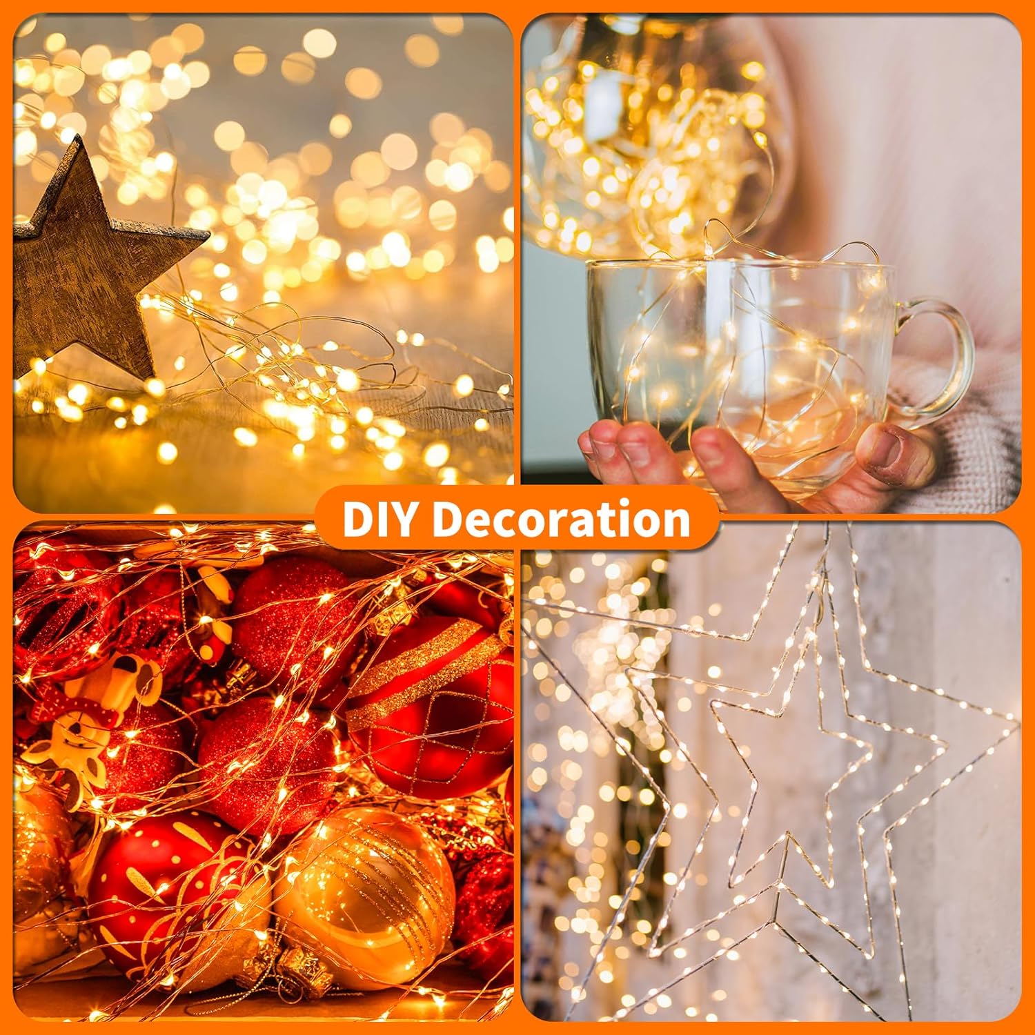 TingMiao Battery Operated Fairy Lights – Nursery and Playroom Safe Decor, 6 Pack 7.2 ft Mini LED