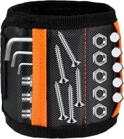 Tmacker Magnetic Wristband for Screws and Drill Bits – Boost Workshop Efficiency with 15 Strong Neodymium Magnets