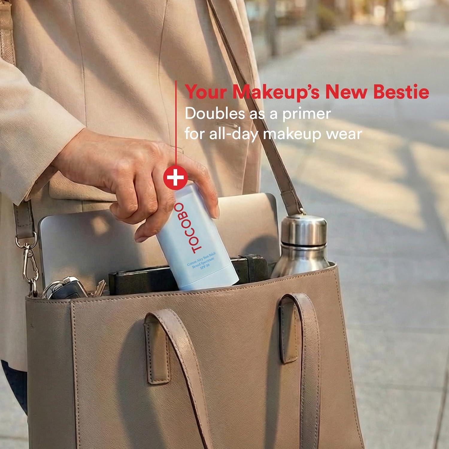 TOCOBO Cotton Airy Sun Stick SPF 50 – Slim Neutral Stick That Replaces Two Products in Your Skincare Lineup