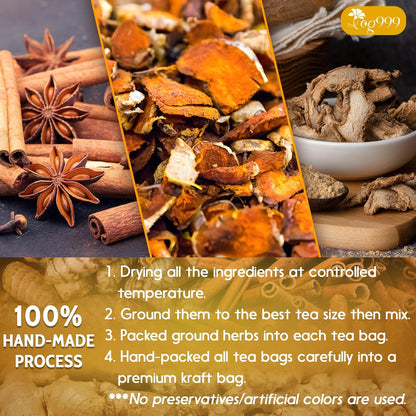 TOG999 Turmeric Ginger Cinnamon Tea Bags – Simple Daily Brew for Clean, Uncluttered Kitchens and Intentional Living