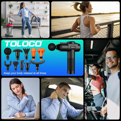 TOLOCO Massage Gun with LED Touch Screen – Office Wellness Tool for the Remote Employee