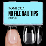 TOMICCA Half Matte Nail Extensions – Relaxing Bedtime Vanity Ritual Without Salon Stress