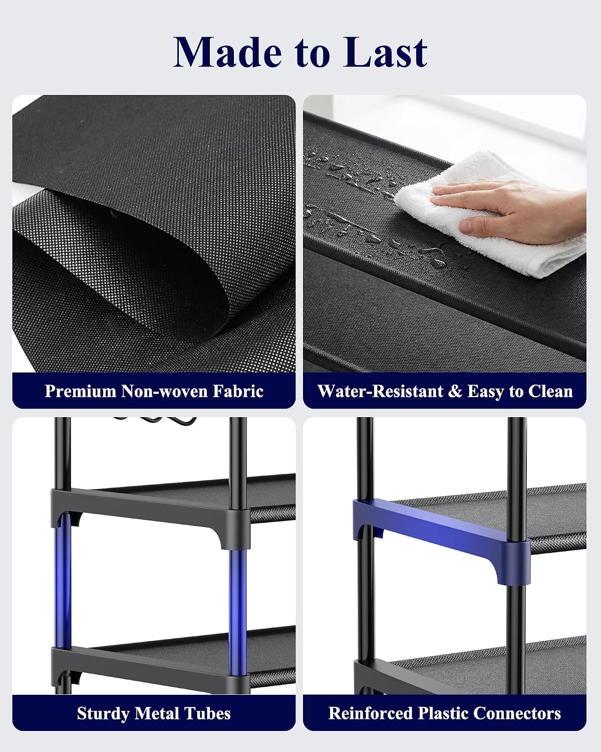 tool-free assembly with included step-by-step instructions, 20 lb per-tier weight capacity