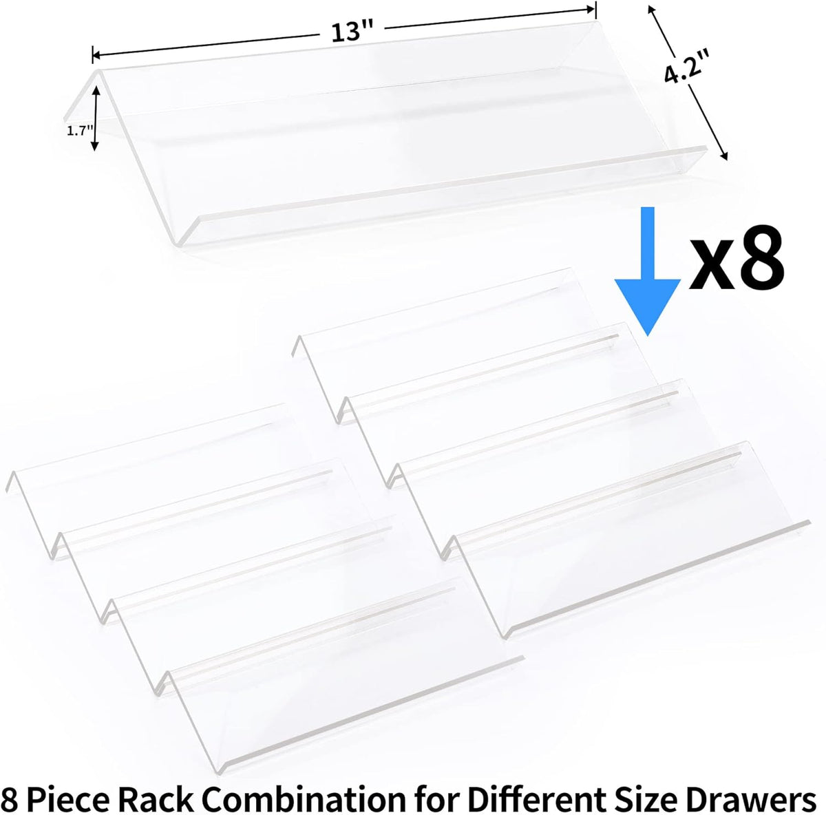tool-free slide-in installation requiring only a drawer depth greater than 4 inches