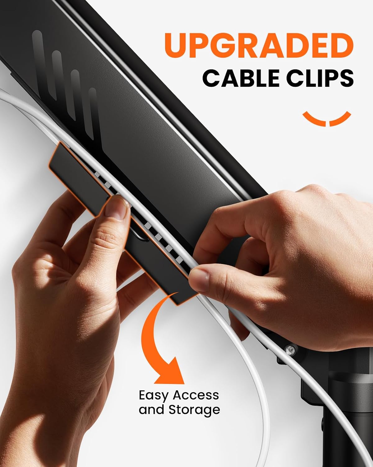 tool-free vesa plate enabling 3-step installation in minutes