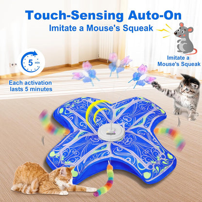 touch-sensitive activation triggering 5-minute automatic play sessions with 20-second standby indicator