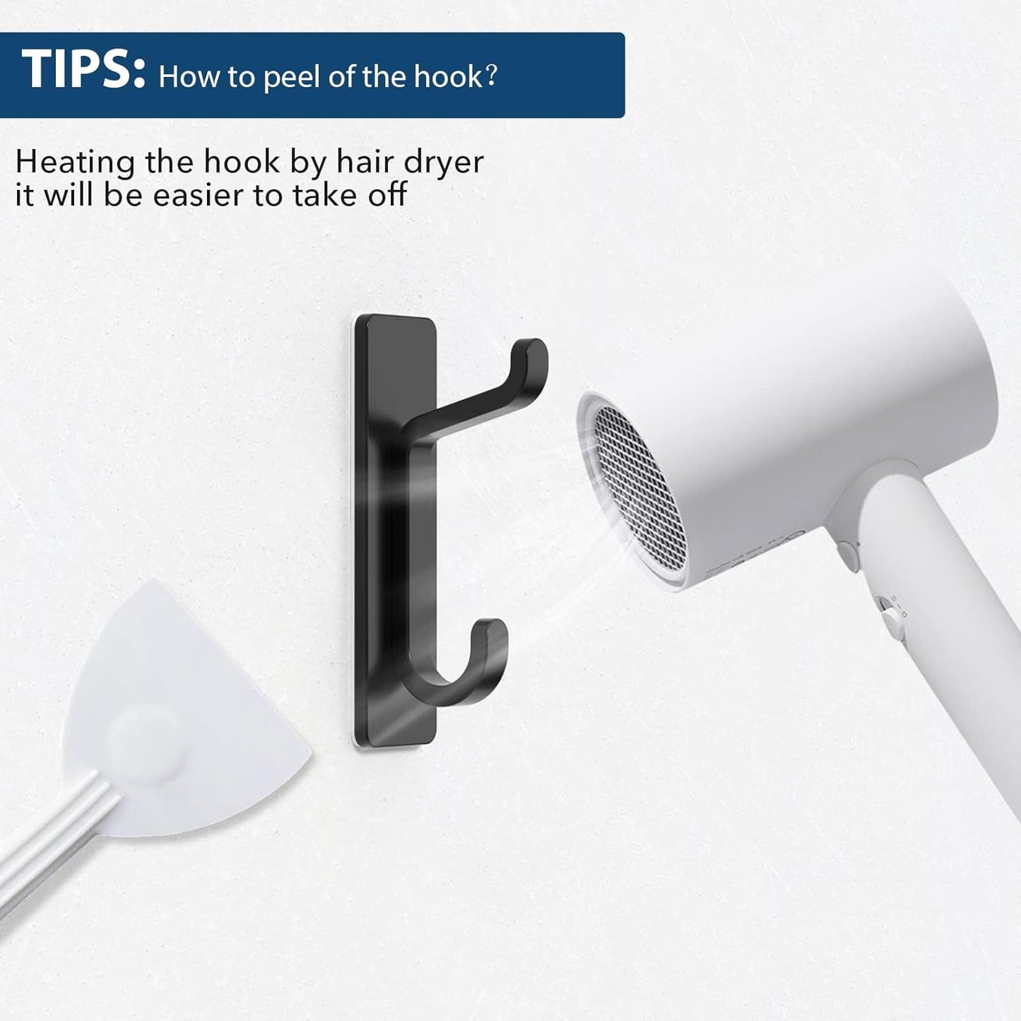 Towlz Clean-Line Towel Hooks for Intentional Bathroom Storage, Peel-and-Stick Aluminum Hooks in Brushed Nickel