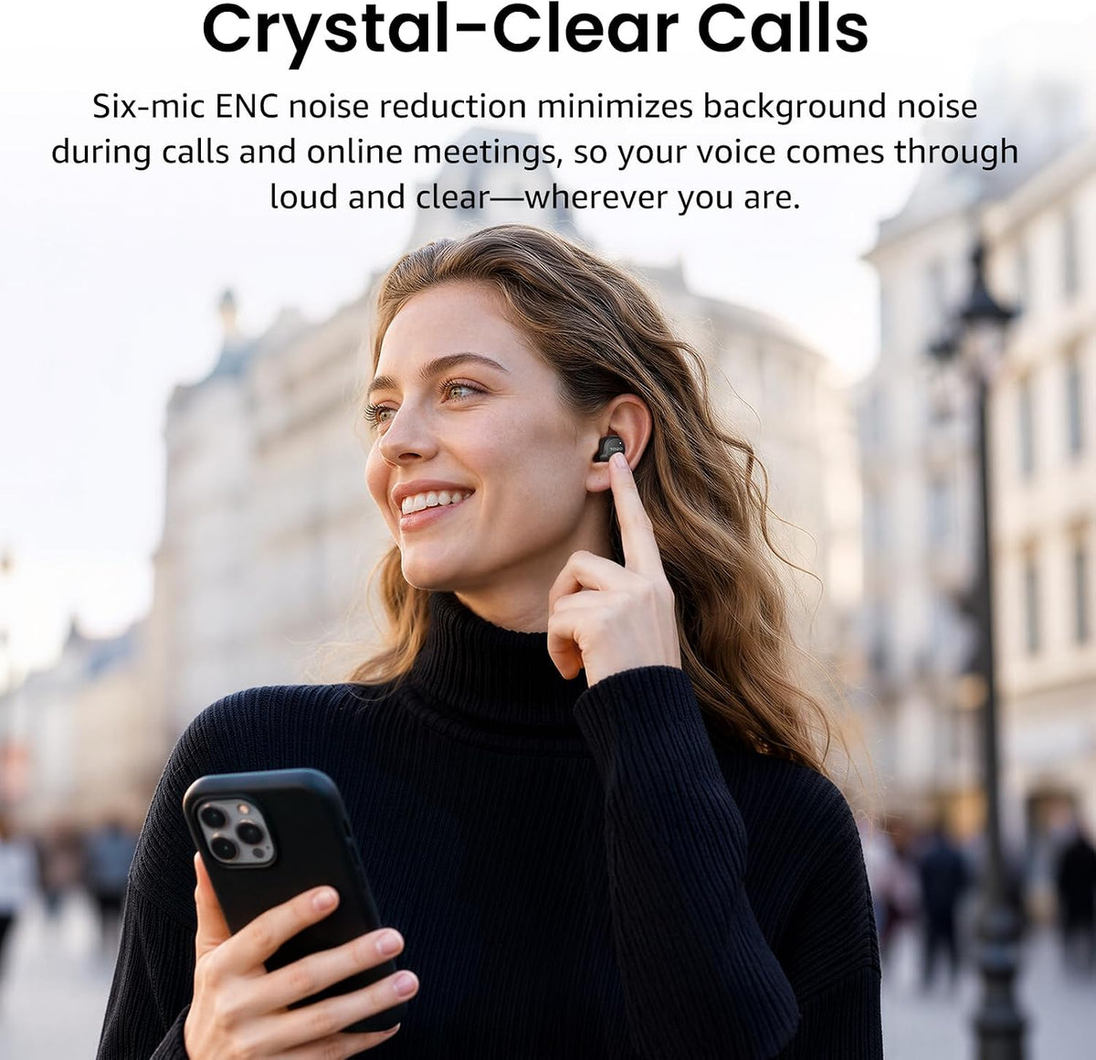 TOZO NC9 Bluetooth Earbuds for Daily Wellness Rituals, Hybrid ANC to Block Stressful Sounds