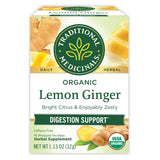 Traditional Medicinals Organic Lemon Ginger Tea – Afternoon Desk Brew for After-Lunch Focus Without the Caffeine Crash