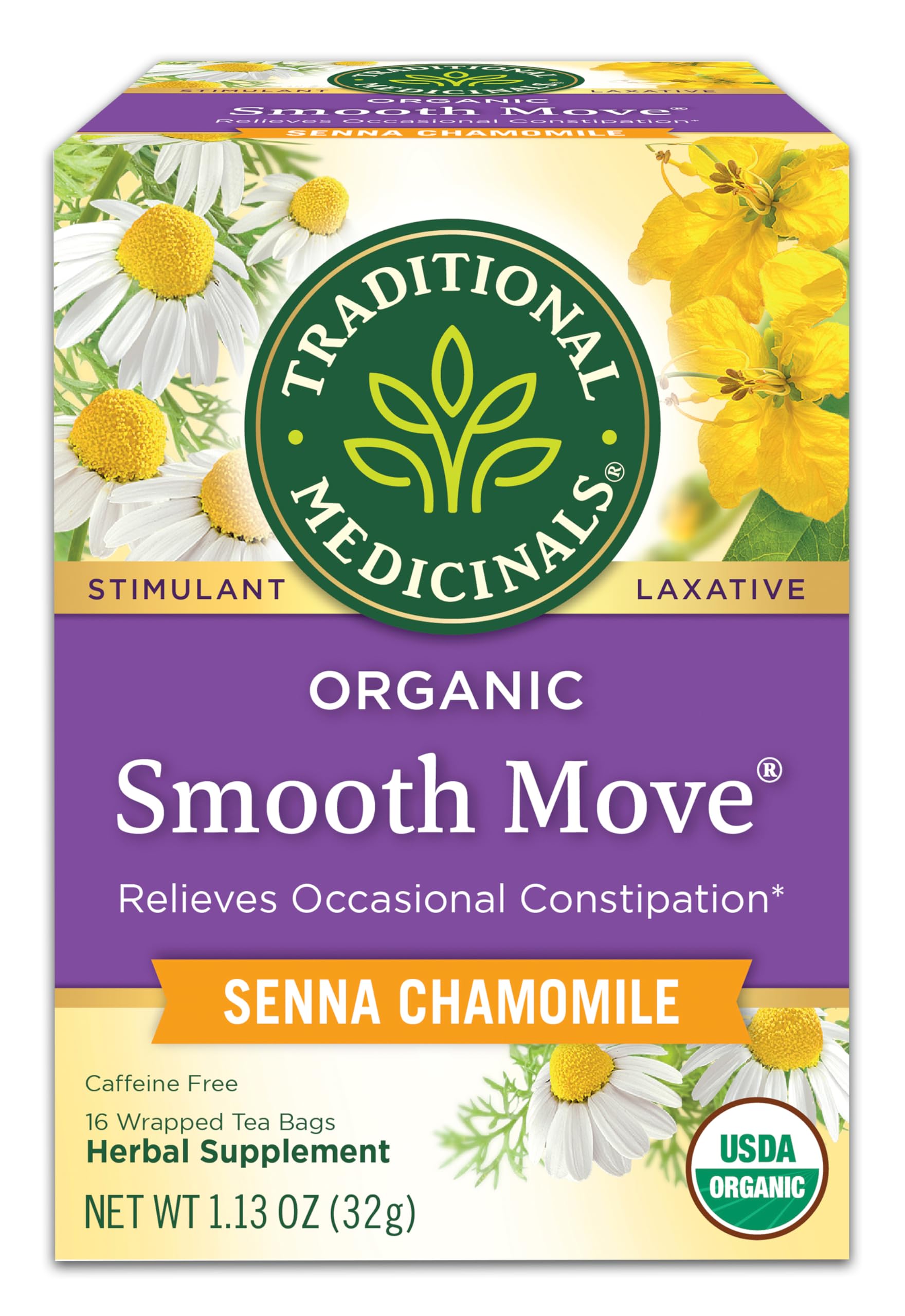 Traditional Medicinals Smooth Move – Bedtime Digestive Reset for Mindful Evening Rituals