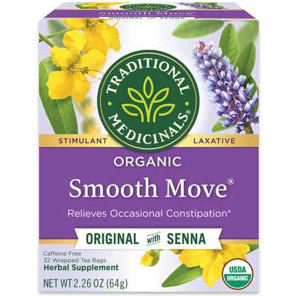 Traditional Medicinals Smooth Move – Bedtime Digestive Reset for Mindful Evening Rituals