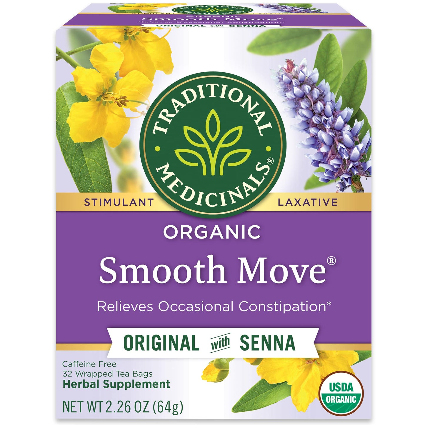 Traditional Medicinals Smooth Move – Bedtime Digestive Reset for Mindful Evening Rituals