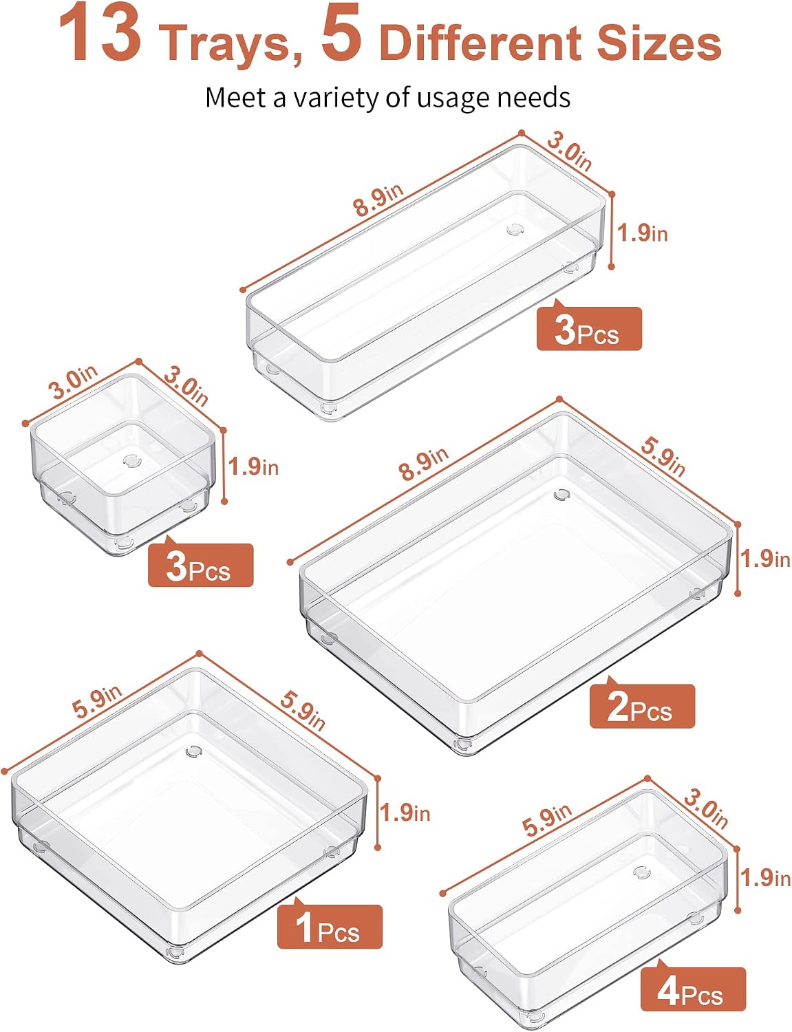 transparent unbreakable plastic body for instant content visibility