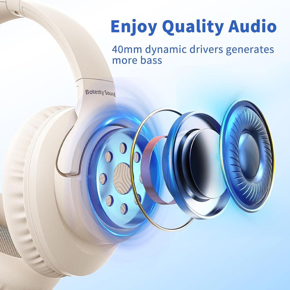 Travel-Friendly Wired Headphones with Microphone, 3.5mm Foldable Headphones for Long Flights and Road Trip Audiobooks