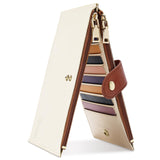 Travelambo Compact RFID Card Holder – Clean-Lined Wallet for Capsule Wardrobes, Microfiber Leather with Subtle Cross Pattern