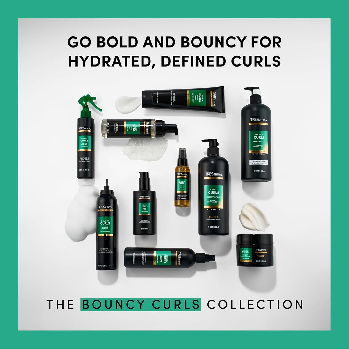 TRESemmé Bouncy Curls Defining Cream – Patio-Ready Curl Cream for Humid Summer Days and Outdoor Brunches