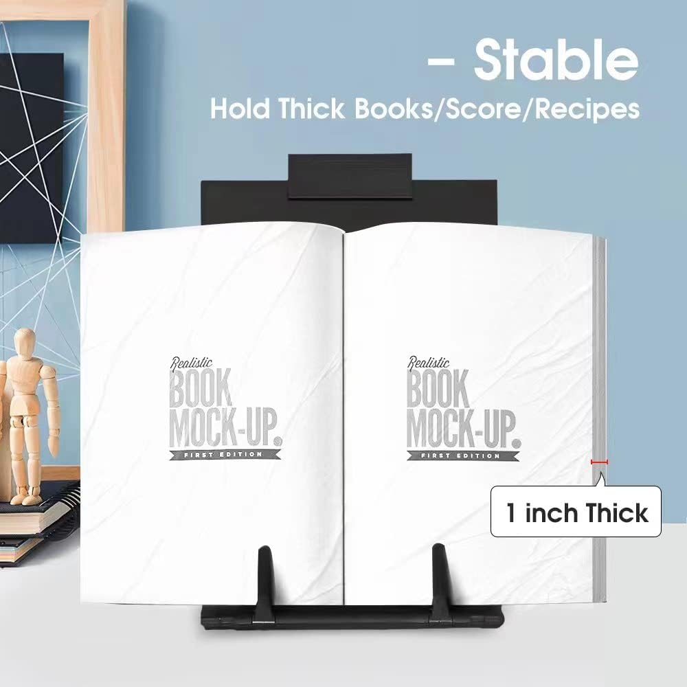 Trexmount Adjustable Book Cradle – Simple Modern Holder for Clutter-Free Reading and Typing