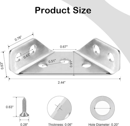 triangular bracket shape engineered for 90-degree corner reinforcement