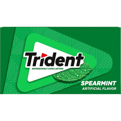Trident Spearmint Xylitol Gum – Commuter and Travel Essential for Fresh Breath Between Clients