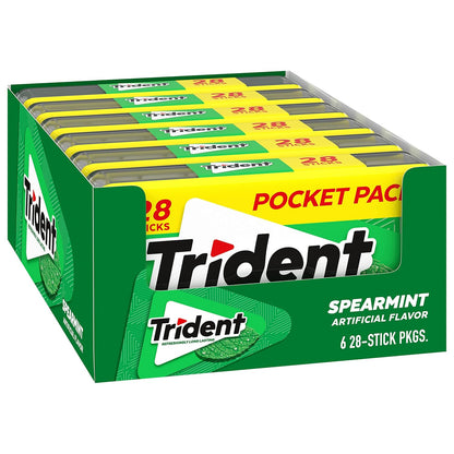 Trident Spearmint Xylitol Gum – Commuter and Travel Essential for Fresh Breath Between Clients