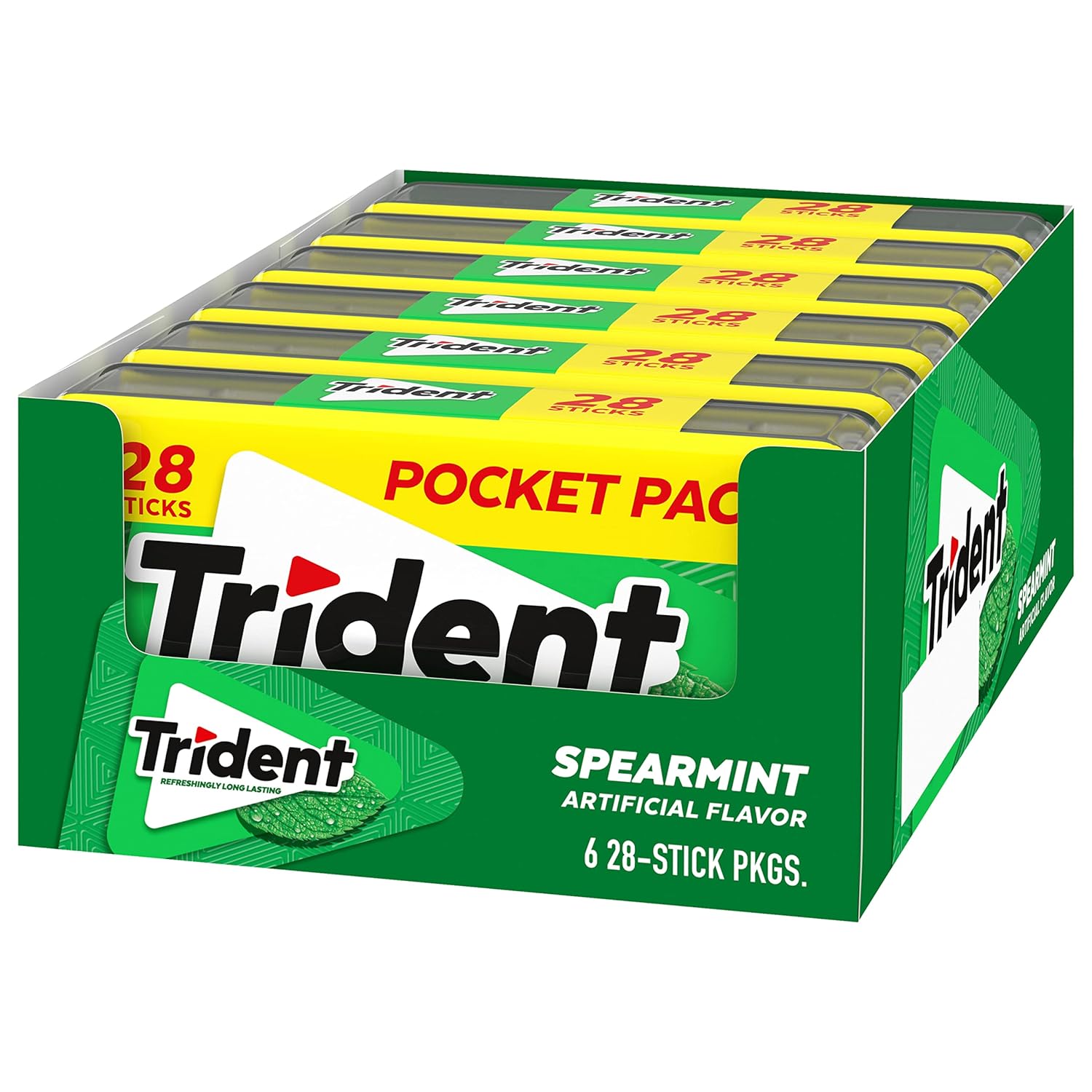 Trident Spearmint Xylitol Gum – Commuter and Travel Essential for Fresh Breath Between Clients