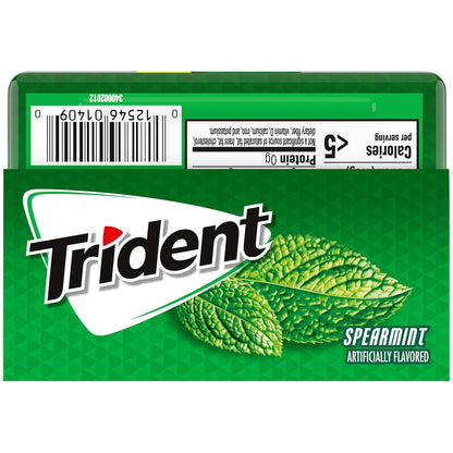 Trident Spearmint Xylitol Gum – Commuter and Travel Essential for Fresh Breath Between Clients