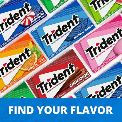 Trident Sugar-Free Chewing Gum Variety Pack – Family Lunchbox Stash for Kids, Bulk 294 Pieces