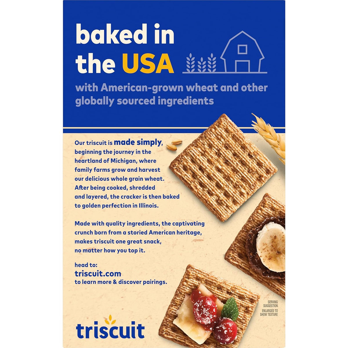 Triscuit Cinnamon Brown Sugar Whole Grain Wheat Crackers, Non-GMO Whole Grain Alternative to Holiday Cookies