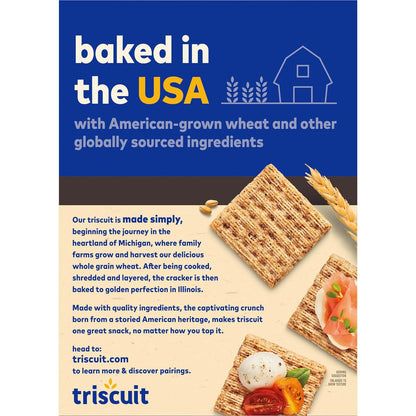 Triscuit Cracked Pepper & Olive Oil Crackers – Sturdy Cracker for Camping and Outdoor Appetizer Plates