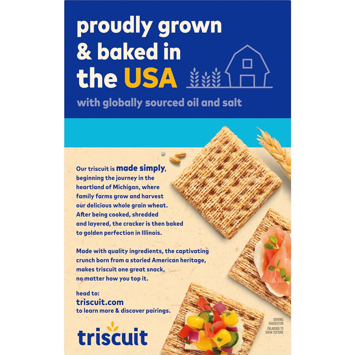 Triscuit Hint of Sea Salt Whole Grain Crackers – Wholesome Whole Wheat Snack for School Lunches and After-School Bites
