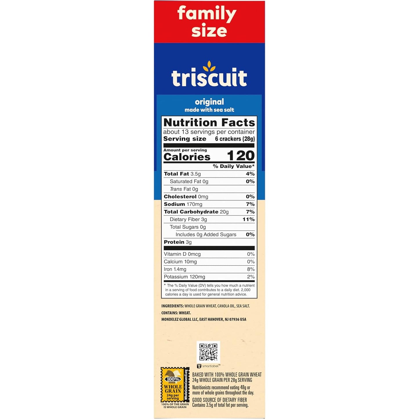Triscuit Original Whole Grain Wheat Crackers – Kid Friendly Vegan Crackers for Lunchbox and Family Room, 12.5 oz