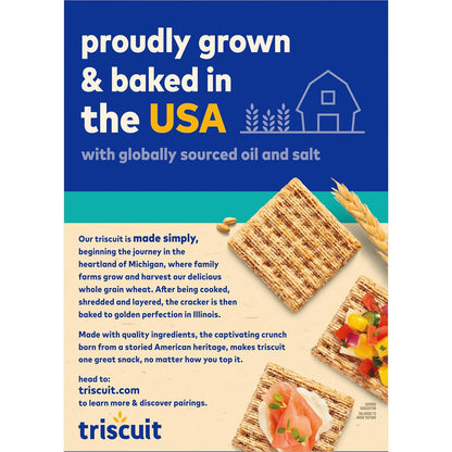 Triscuit Reduced Fat Whole Wheat Crackers – Portable Patio Snack for Al Fresco Gatherings