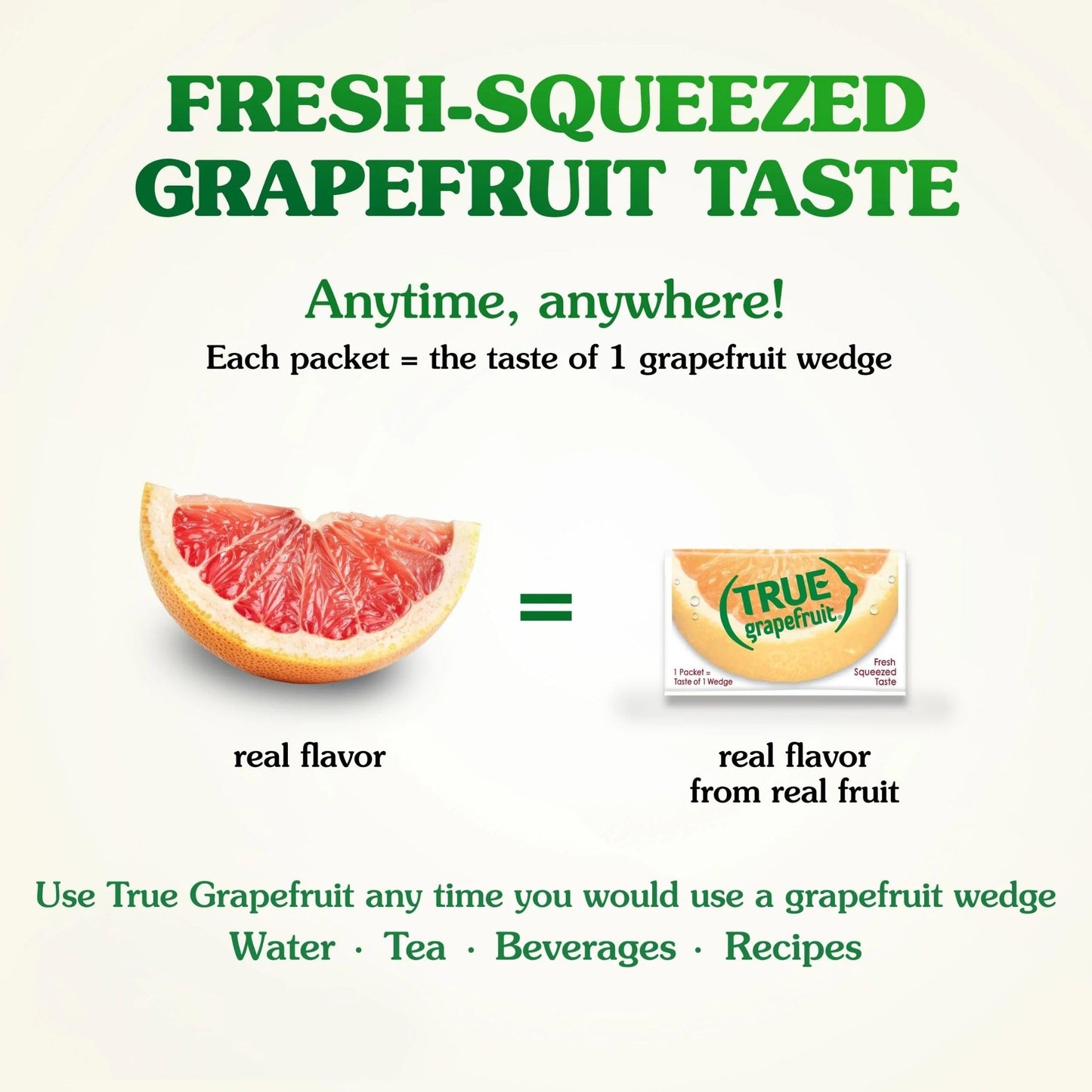 True Citrus Grapefruit Sachet Packets – Thoughtful Birthday Gift for Her, Stocking Stuffer Hydration Box, 32 Count