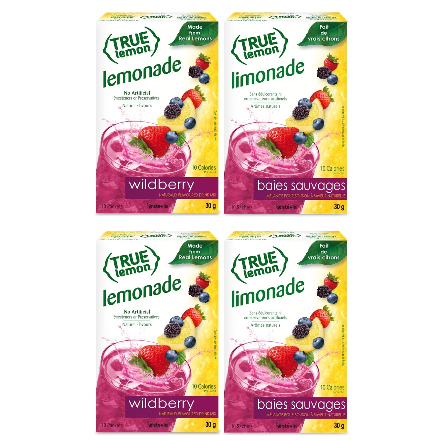 TRUE LEMON Crystalized Lemon Packets – Calorie-Conscious Pantry Staple for Mindful Hydration at Home