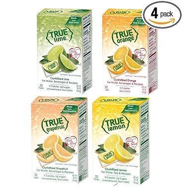TRUE LEMON Crystalized Lemon Packets – Calorie-Conscious Pantry Staple for Mindful Hydration at Home