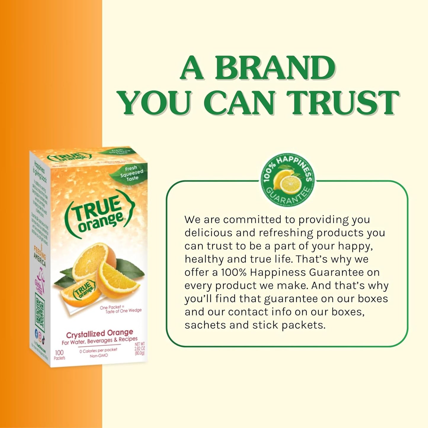 TRUE ORANGE Water Enhancer – Real-Fruit Sugar-Free Drink Mix for Kids' Lunchboxes and Family Kitchens
