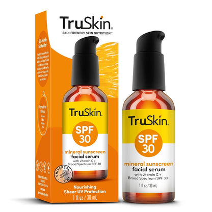 TruSkin Sunscreen Serum for Face - SPF 30 Tinted Mineral Sunscreen for Home Office and Screen-Heavy Workdays