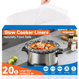 VCLPOWER Slow Cooker Liners – Clutter-Free Kitchen Cleanup, Pre-Folded 13x21 In Liners, 20 Count